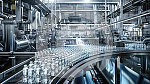 The Bottling Factory Automation.AI generated image photo