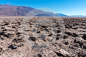 Bottom of the Badwater Basin in Death Valley National park in USA