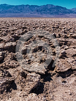 Bottom of the Badwater Basin in Death Valley National park in USA