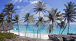 Bottom Bay beach in the south of the island of Barbados