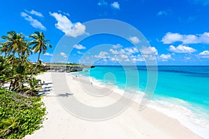 Bottom Bay - Paradise beach on the Caribbean island of Barbados.