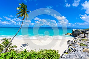 Bottom Bay - Paradise beach on the Caribbean island of Barbados.