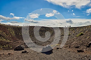 From the bottom of the crater