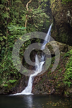 Bottom Fall of the Ng Tung Chai Waterfalls in Hong Kong