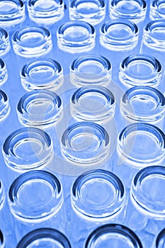 The bottom of the glass cup