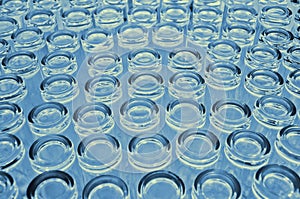 The bottom of the glass cup