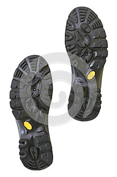 Bottom of hiking shoes