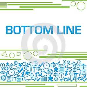 Bottom Line Green Blue Texture Bottom Square Business Symbols