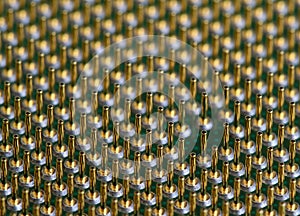 Bottom side of a CPU, abstract pattern of pins