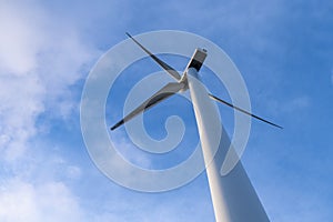 bottom view of an aerogenerator windmill.