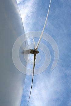 Bottom view of Electricity wind mills