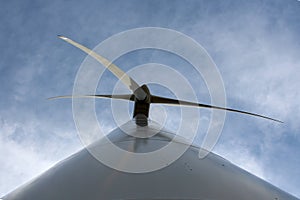Bottom view of Electricity wind mills