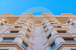 Bottom view of facade of office building Atlanta, USA