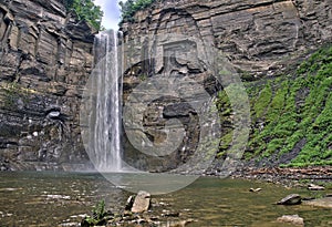 Bottom view of Taughannock Falls in rural New York