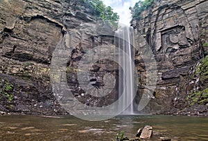 Bottom view of Taughannock Falls in rural New York