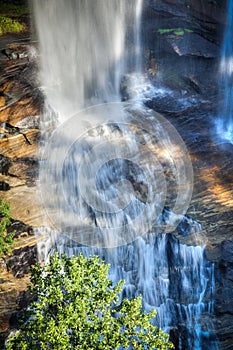 Bottom of White water falls in Summer