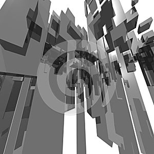 Bottomless cityscape