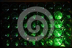 Bottoms of beer bottles photo