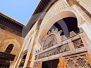 The Bou Inania Madrasa in Fes, Morocco photo