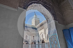 Bou Inania Madrasa at Fez, Morocco photo