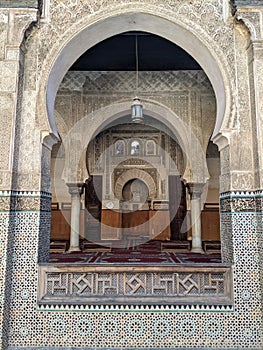 Bou Inania Madrasa in Fez in Morocco