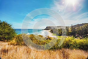 Boucan Canot Beach at Reunion Island seen from Cap Homard - touristic site