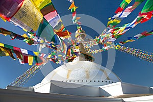 Boudha bodhnath Boudhanath stupa Kathmandu prayer flags