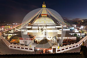 Boudha or Bodhnath stupa in Kathmandu, Nepal