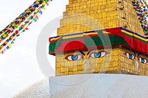 Boudha Stupa Eyes Back Light