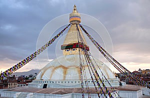 Boudhanath Stupa in Kathmandu valley, Nepal