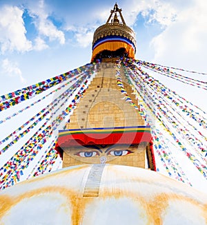 Boudhanath Stupa in Kathmandu valley, Nepal