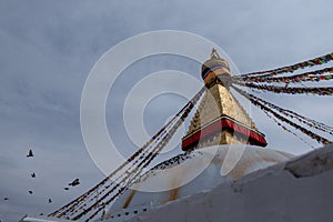 Boudhanath stupa is one of the largest stupa in the world, which is located in Kathmandu, Nepal