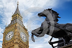 Boudicca Statue and Big Ben, London, United Kingdom