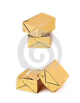 Bouillon stock broth cube isolated