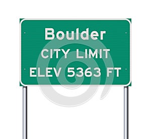 Boulder City Limit road sign