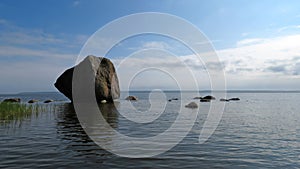 Boulder in Lahemaa national park Estonia