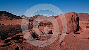 Boulder landscape near town Djanet Tassili, Algeria