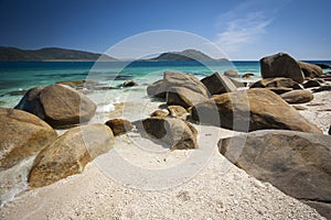 Boulder strewn beach, Fitzroy Island.