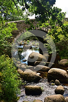 The Boulder-strewn East Dart River on Dartmoor