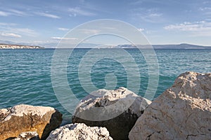 Boulders and Adriatic Sea