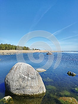 Boulders in the bay