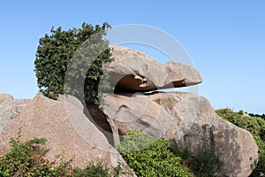 Boulders on the Cote de Granit Rose in Brittany