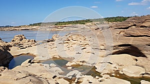 The boulders is eroded