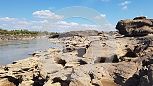 The boulders is eroded