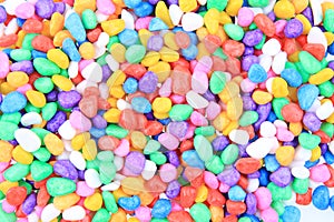 boulders with plastic colors as background