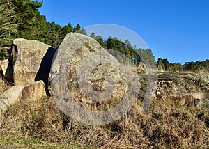 Boulders by the side of the road in rural Australia