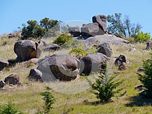 Boulders in the Snmowy mountains