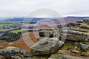 Boulders, at Stannage Edge, Derbyshire, January, 2020