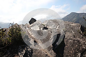 Boulders on the top of Kuo Cang Mountain