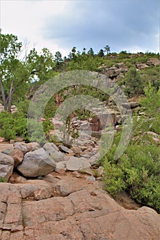 Boulders at Water Wheel Falls Hiking Trail, Tonto National Forest, Payson, Arizona, United States